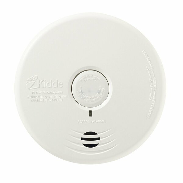 American Imaginations Round White Plastic Smoke Detector Alarm Plastic AI-37083